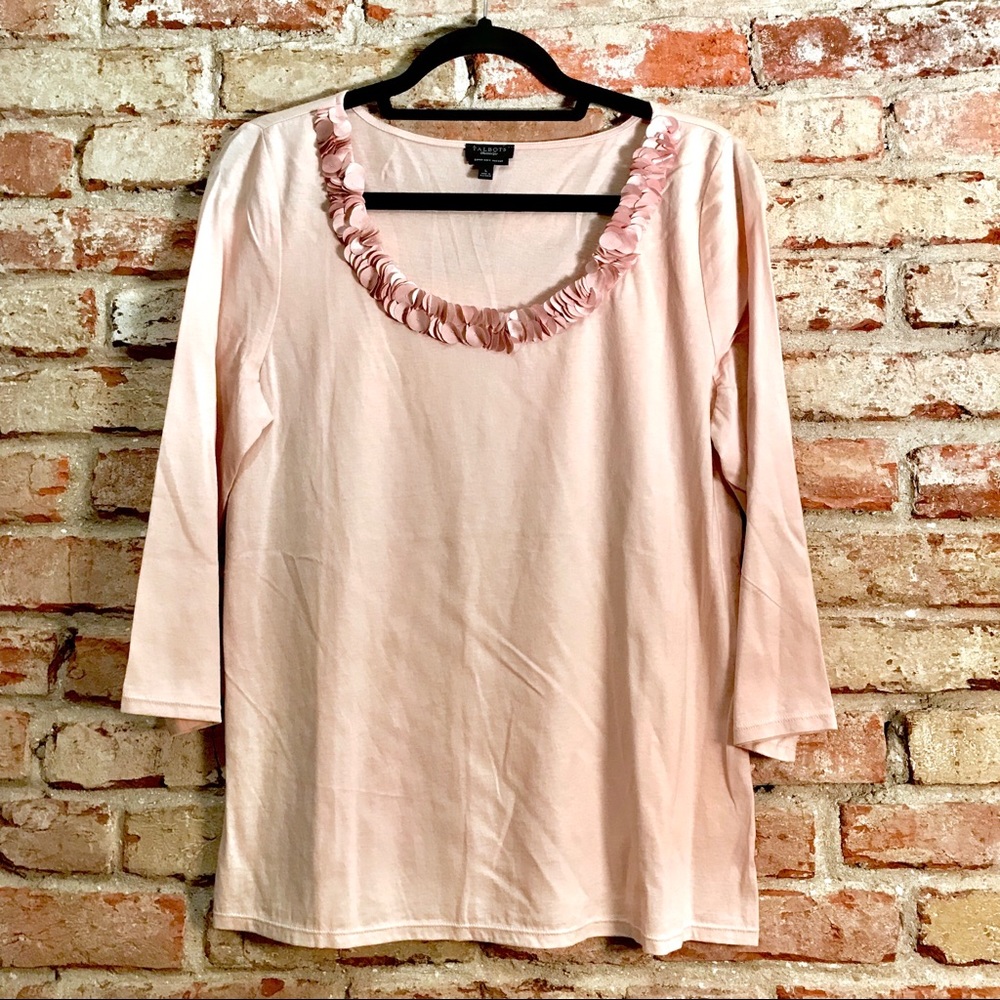 Talbots || Statement Scoop Neck Top